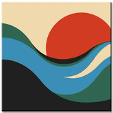 Painting by Numbers Art Horizon Orange Sun